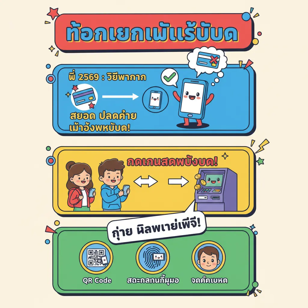 ถอนเงิน - ถอนเงินไม่ใช้บัตร