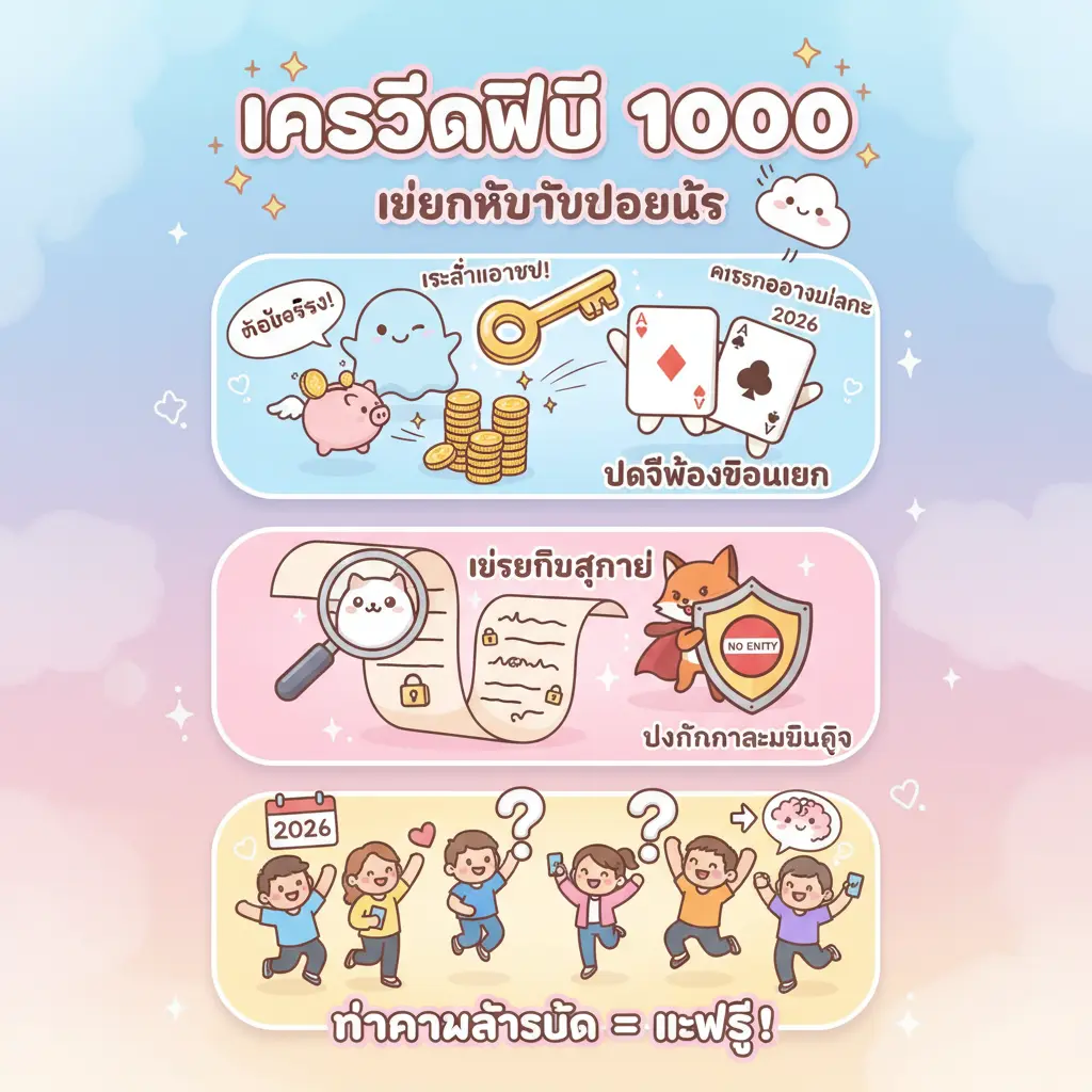 เครดิตฟรี 1000 - เครดิตฟรี